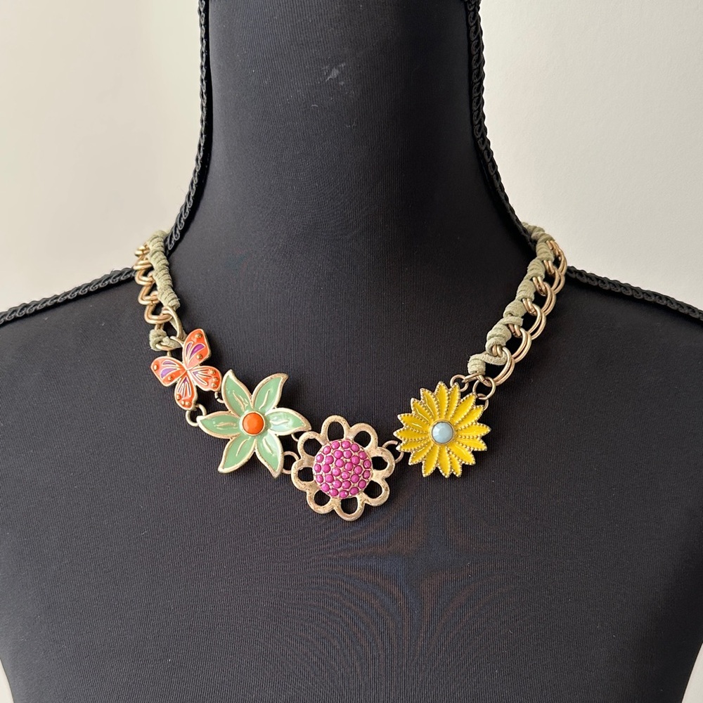 Lia Sophia Floral and Butterfly Necklace